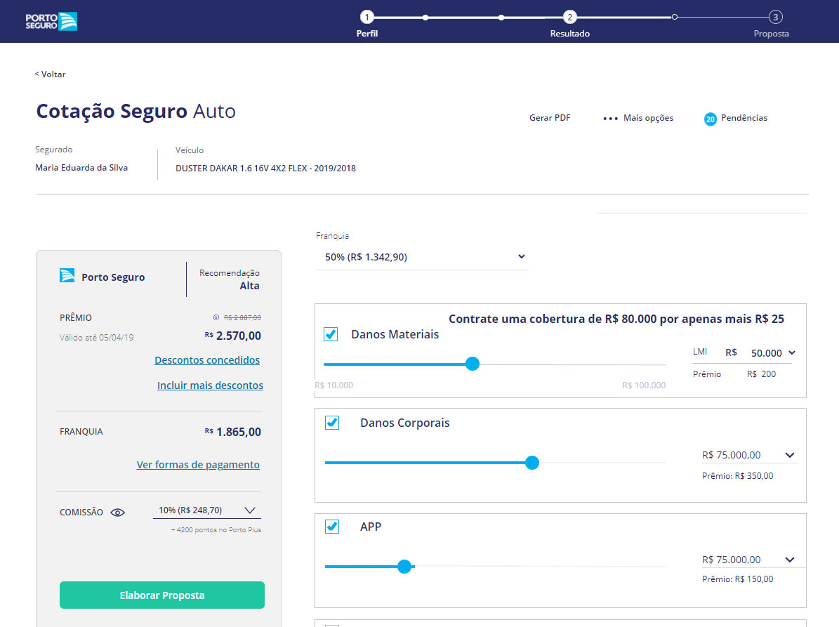 Porto Seguro - New Auto 2 broker platform · Porto Seguro